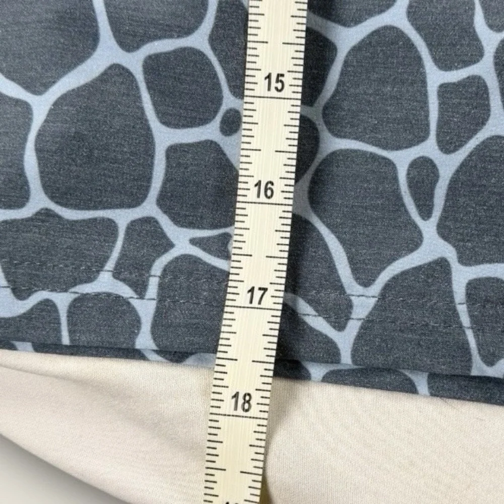 Fair Harbor Board Shorts Men's 33 Gray Blue Mosaic‎ Swim Trunks Stretch Lined